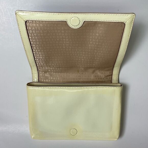 Kate Spade Patent Leather Clutch Gene Brushstroke Flower Colors Paint Bag Purse - Picture 9 of 10
